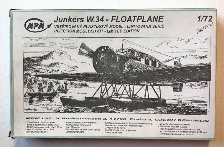 MPM 1/72 72071 JUNKERS W.34 FLOATPLANE