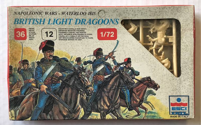 ESCI 1/72 230 NAPOLEONIC WARS WATERLOO 1815 BRITISH LIGHT DRAGOONS