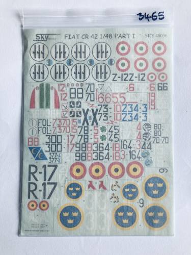 SKY MODELS 1/48 3465. 48036 FIAT CR 42 PART 1
