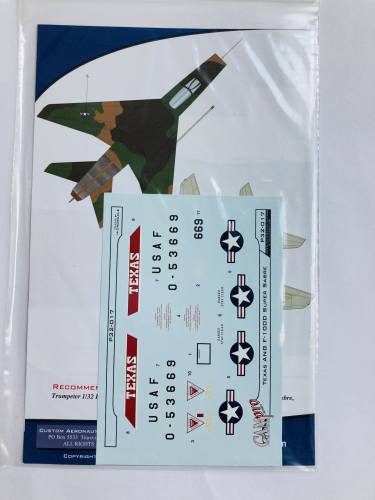 CAMDECALS 1/32 3404. 32-017 F-100D SUPER SABRE