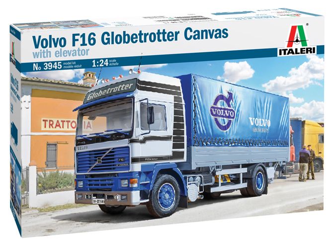 ITALERI 1/24 3945 VOLVO F16 GLOBETROTTER CANVAS WITH ELEVATOR