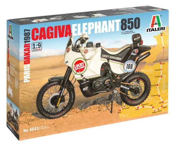 ITALERI 1/9 4643 CAGIVA ELEPHANT 850 PARIS DAKAR 1987