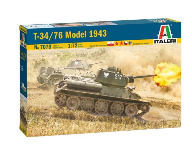 ITALERI 1/72 7078 T-34/76 MODEL 1943 