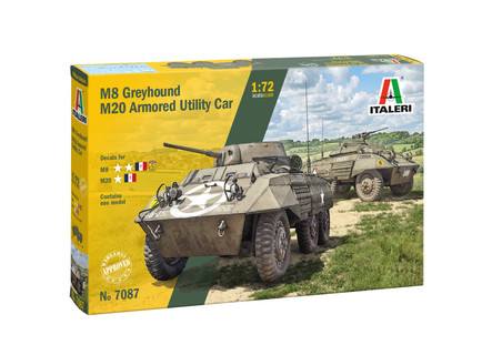 ITALERI  1/72 7087 M8 GREYHOUND M20 ARMOURED UTILITY CAR