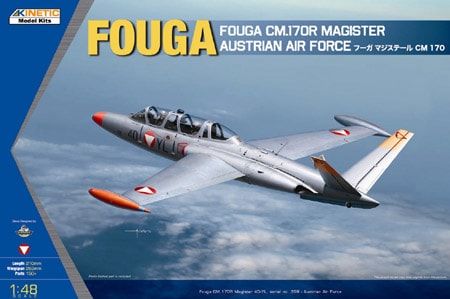 KINETIC 1/48 48059 FOUGA CM.170 MAGISTER AUSTRIAN AIR FORCE