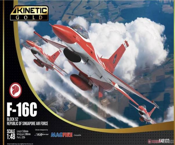 KINETIC 1/48 48133 F-16C BLOCK 52 REPUBLIC OF SINGAPORE AIR FORCE
