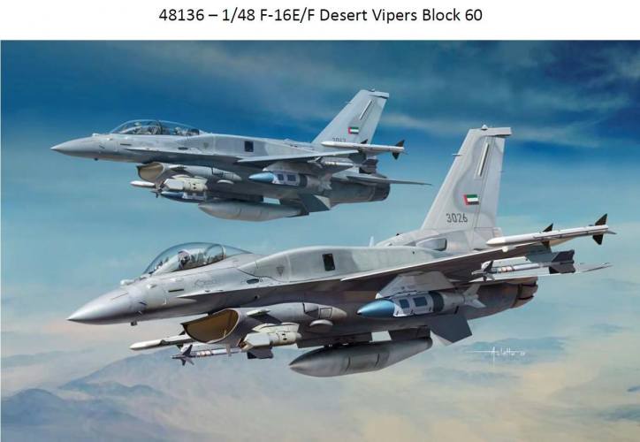 KINETIC 1/48 48136 LOCKHEED-MARTIN F-16E/F DESERT VIPERS BLOCK 60