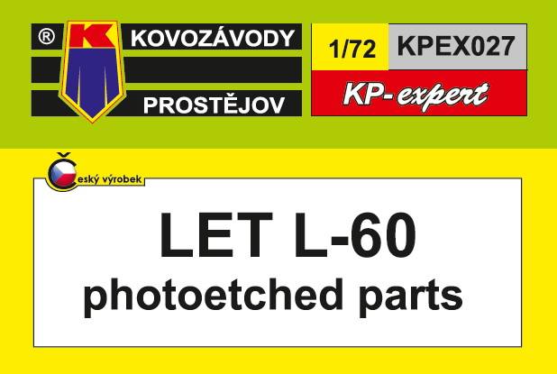KP 1/72 EX027 LET L-60 PHOTO ETCHED PARTS
