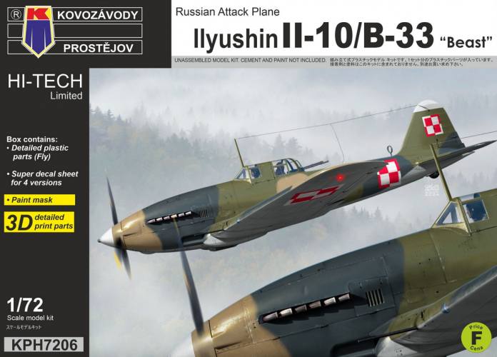KOVOZAVODY 1/72 7206 ILYUSHIN II-10/B-33 BEAST
