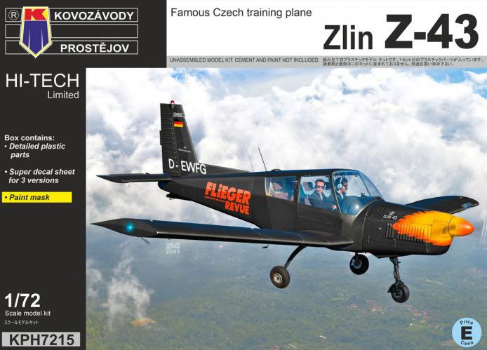 KP 1/72 7215 ZLIN Z-43 CZECJ TRAINING PLANE HI-TECH