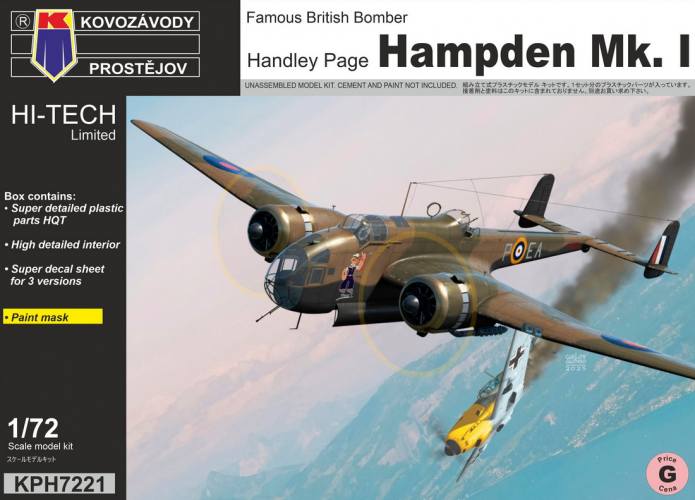KP 1/72 7221 HANDLEY PAGE HAMPDEN MK.I HI-TECH