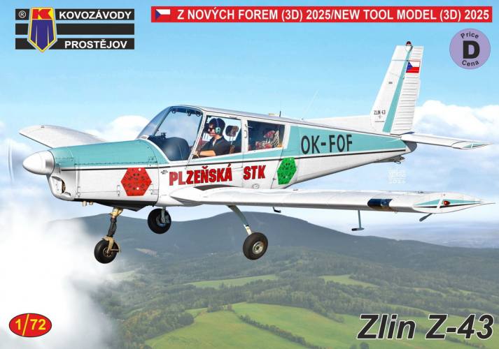 KOVOZAVODY 1/72 0485 ZLIN Z-43