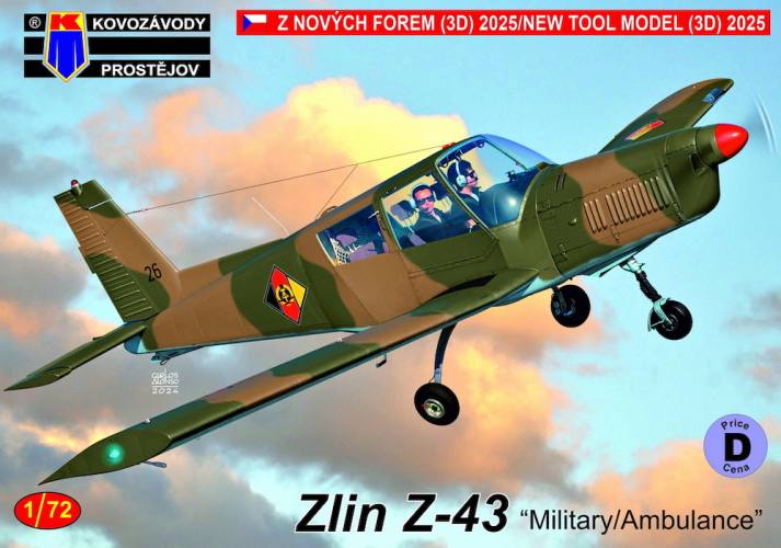 KP 1/72 0486 ZLIN Z-43 MILITARY/AMBULANCE