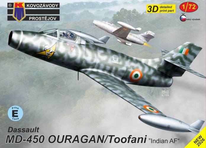 KP 1/72 0528 DASSAULT MD-450 OURAGAN/TOOFANI INDIAN AIR FORCE