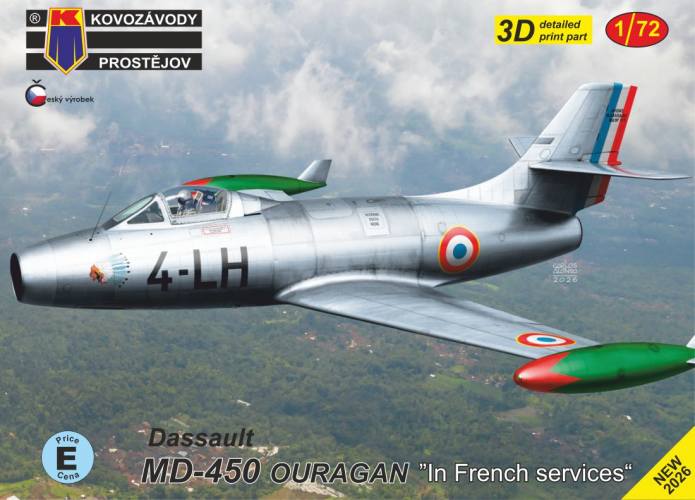 KP 1/72 0531 DASSAULT MD-450 OURAGAN IN FRENCH SERVICES