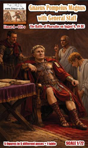 LINEAR-A 1/72 LA-018S GNAEUS POMPEIUS MAGNUS WITH GENERAL STAFF THE BATTLE OF PHARSALUS AUG 9TH 48 BC