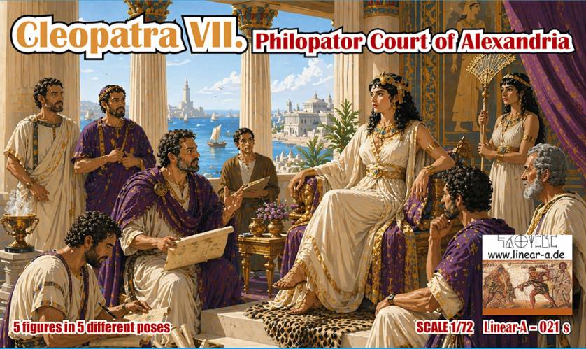 LINEAR-A 1/72 LA-021S CLEOPATRA VII PHILOPATOR COURT OF ALEXANDRIA