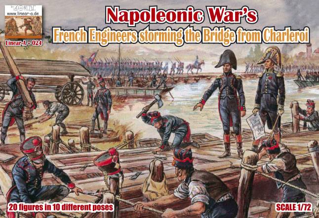 LINEAR-A 1/72 LA024 NAPOLEONIC WARS FRENCH ENGINEERS STORMING THE BRIDGE FROM CHARLEROI