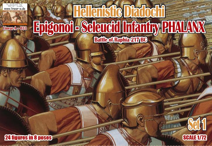 LINEAR-A 1/72 LA033 HELLENISTIC DIADOCHI Set 1 SELEUCID INFANTRY PHALANX