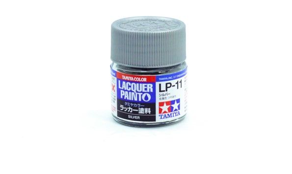 TAMIYA  82111 LP-11 SILVER LACQUER PAINT  UK SALE ONLY 
