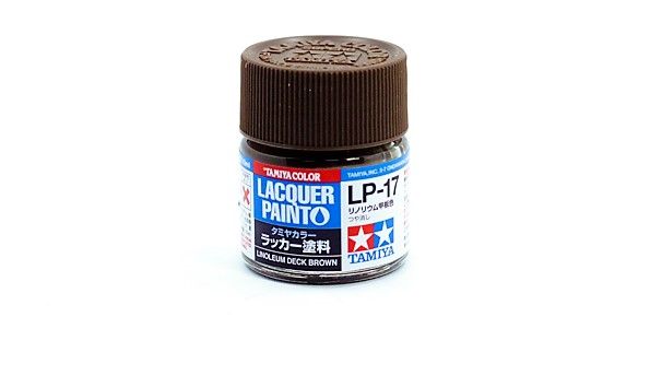 TAMIYA  82117 LP-17 LINOLEUM DECK BROWN LACQUER PAINT  UK SALE ONLY 