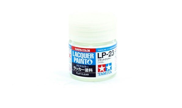 TAMIYA  82123 LP-23 FLAT CLEAR LACQUER PAINT  UK SALE ONLY 