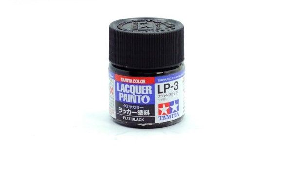 TAMIYA  82103 LP-3 FLAT BLACK LACQUER PAINT  UK SALE ONLY 