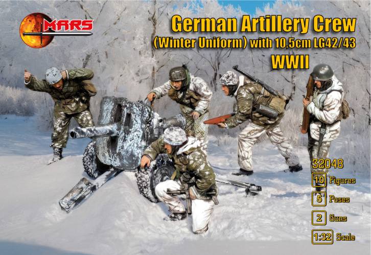 MARS 1/32 32048 GERMAN ARTILLERY CREW IN WINTER UNIFORM