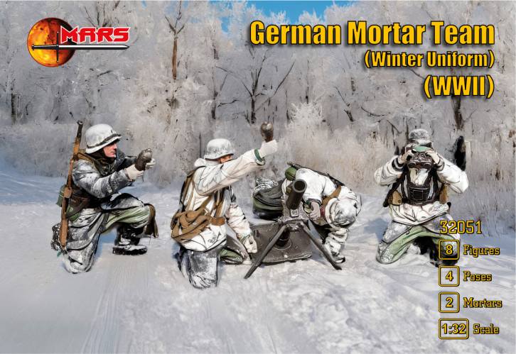 MARS 1/32 32051 GERMAN MORTAR TEAM WINTER UNIFORM