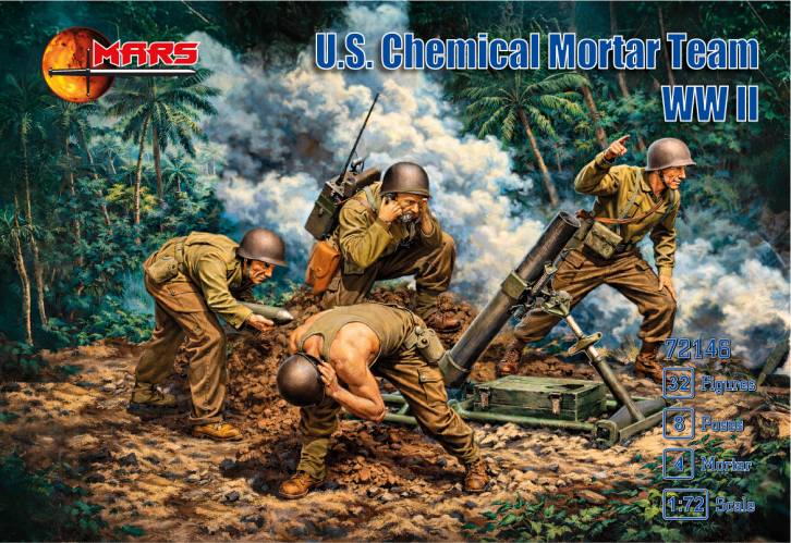 MARS 1/72 72146 US CHEMICAL MORTAR TEAM WWII