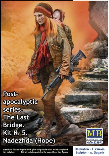MASTERBOX 1/24 24077 POST APOCALYPTIC SERIES THE LAST BRIDGE KIT 5 NADEZHDA  HOPE 