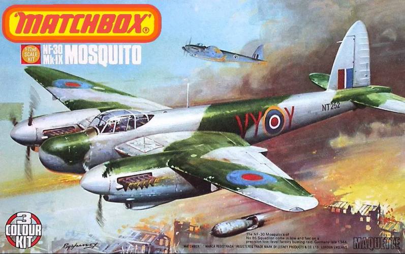 MATCHBOX 1/72 PK-116  1976/1979  DE HAVILLAND MOSQUITO NF.30/ Mk.IX