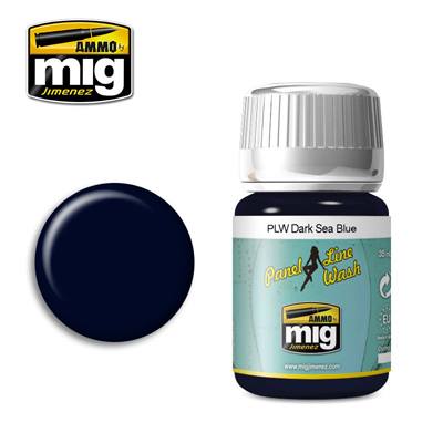 AMMO BY MIG JIMENEZ  MIG1603 DARK SEA BLUE PANEL LINE WASH  UK SALE ONLY 