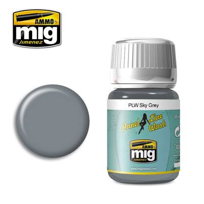 AMMO BY MIG JIMENEZ  MIG1607 SKY GREY PANEL LINE WASH  UK SALE ONLY 