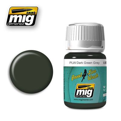 AMMO BY MIG JIMENEZ  MIG1608 DARK GREEN GREY PANEL LINE WASH  UK SALE ONLY 