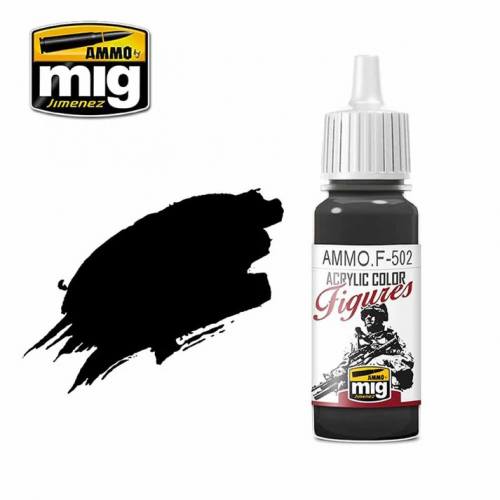 AMMO BY MIG JIMENEZ  AMMO F-502 OUTLINING BLACK 17ml ACRYLIC PAINT FOR BRUSH   AIRBRUSH