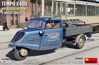 MINIART 1/35 38025 TEMPO E400 HOCHLADER PRITSCHE 3-WHEELED TRUCK