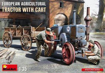 MINIART 1/35 38055 EUROPEAN AGRICULTURAL TRACTOR WITH CART