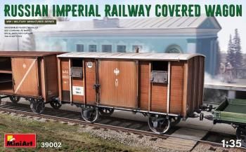 MINIART 1/35 39002 RUSSIAN IMPERIAL RAILWAY COVERED WAGON