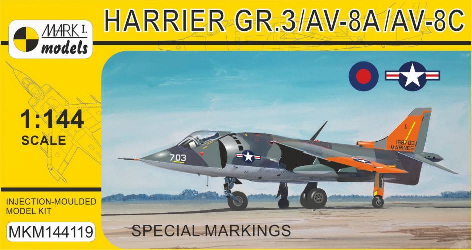 MARK I MODELS 1/144 MKM144119 HARRIER GR.3/AV-8A/AV-8C