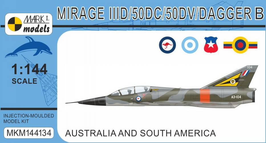 MARK I MODELS 1/144 144134 MIRAGE IIID/50DC/50DV/DAGGER T