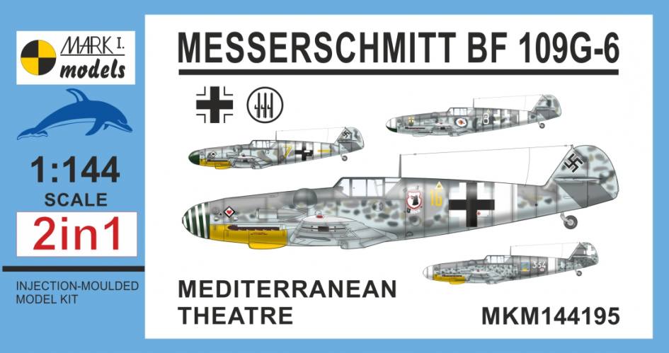 MARK I MODELS 1/144 144195 MESSERSCHMITT BF 109G-6 MEDITERRANEAN THEATRE 2 IN 1