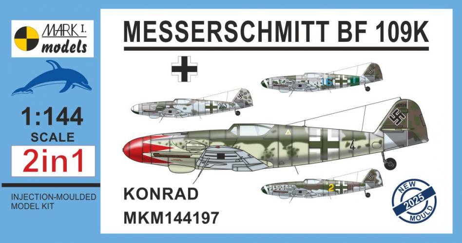MARK I MODELS 1/144 144197 MESSERSCHMITT BF 109K KONRAD 2 IN 1