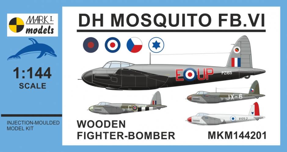 MARK I MODELS 1/144 144201 DE HAVILLAND MOSQUITO FB.VI WOODEN FIGHTER-BOMBER