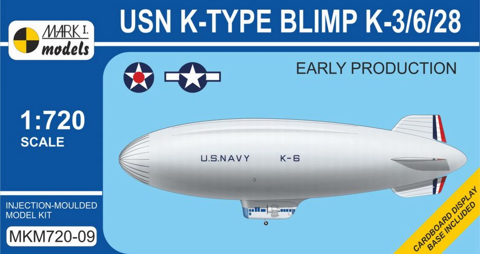 MARK I MODELS 1/720 72009 USN K-TYPE BLIMP K-3/6/28