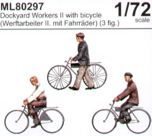 CMK 1/72 80297 DOCKYARD WORKERS II WITH BICYCLE  3FIGS 