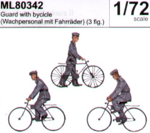 CMK 1/72 ML80342 GERMAN WWII GUARD WITH BICYCLES  3 FIGS 