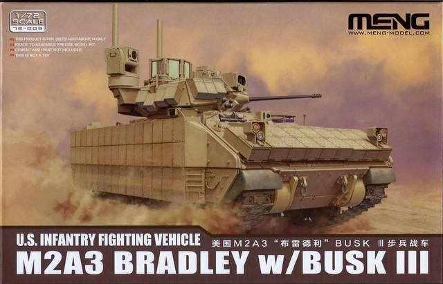 MENG 1/72 72005 U.S. INFANTRY FIGHTING VEHICLE M2A3 BRADLEY W/BUSK III