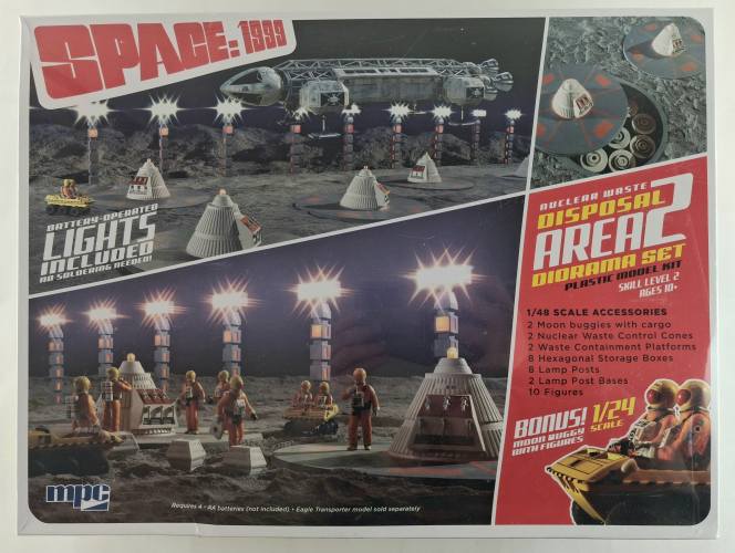 MPC NOT SPECIFIED NUCLEAR WASTE DISPOSAL AREA 2 DIORAMA SET PLASTIC MODEL KIT