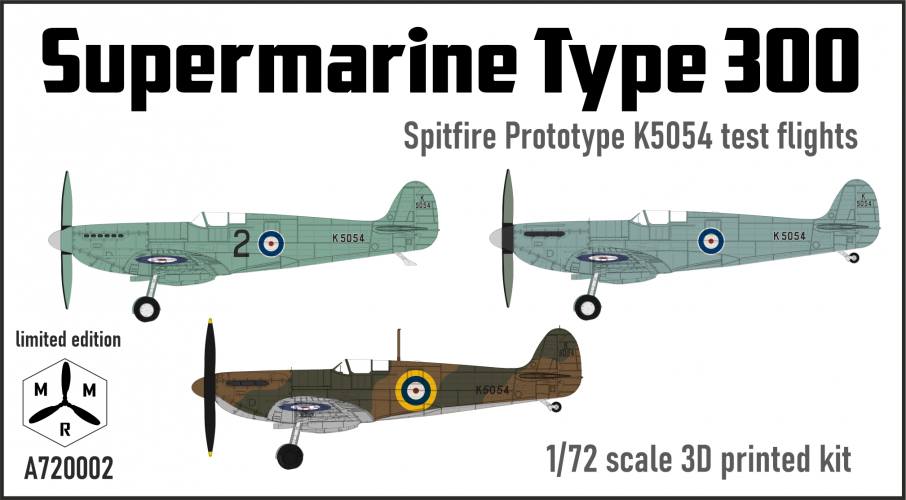 IBG MODELS 1/72 720002 SUPERMARINE TYPE 300 SPITFIRE PROTOTYPE K5054 TEST FLIGHTS